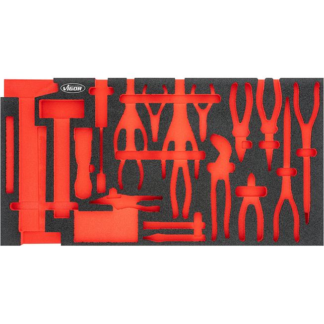 VIGOR Vložka z měkké pěny ∙ prázdná ∙ V5638N-L ∙ d x š x v: 750 mm x 393 mm x 35 mm