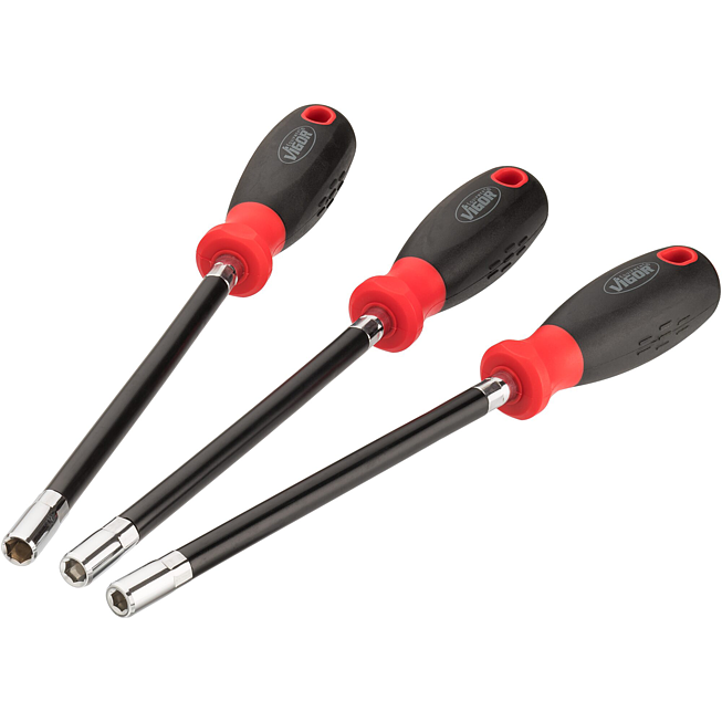 VIGOR Sada šroubováků ∙ flexibilních ∙ V5661 ∙ Profil vnější šestihran ∙ 3-dílný ∙ 6 · 7 · 8 ∙ Počet ks nářadí: 3