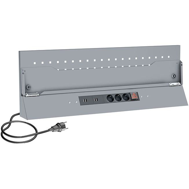 VIGOR Děrovaná stěnová deska s napájením z el. sítě 861 mm ∙ V6000-015SP ∙ d x š: 861 mm x 301 mm