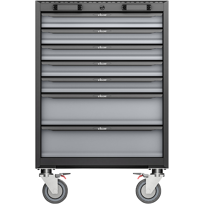 VIGOR Dílenský vozík pro systém skříňové stěny ∙ 676 mm ∙ V6000-019 ∙ d x š x v: 649 mm x 459 mm x 940 mm