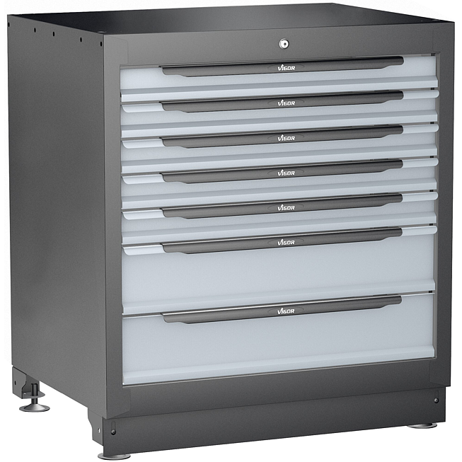 VIGOR Zásuvková spodní skříň · extra hluboká · 7 zásuvek ∙ V6000-01XD