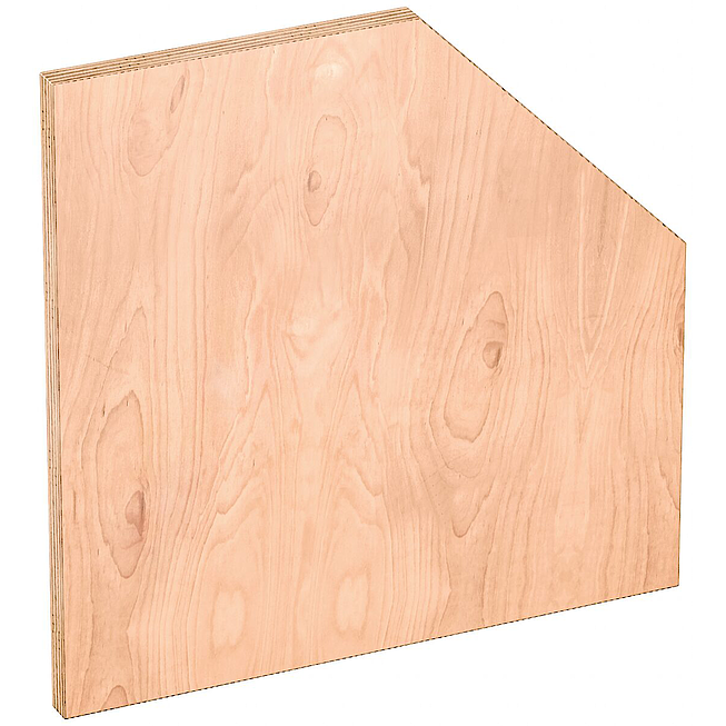 VIGOR Dřevěná pracovní deska ∙ pětiúhelník ∙ V6000-0860 ∙ d x š x v: 883 mm x 500 mm x 40 mm