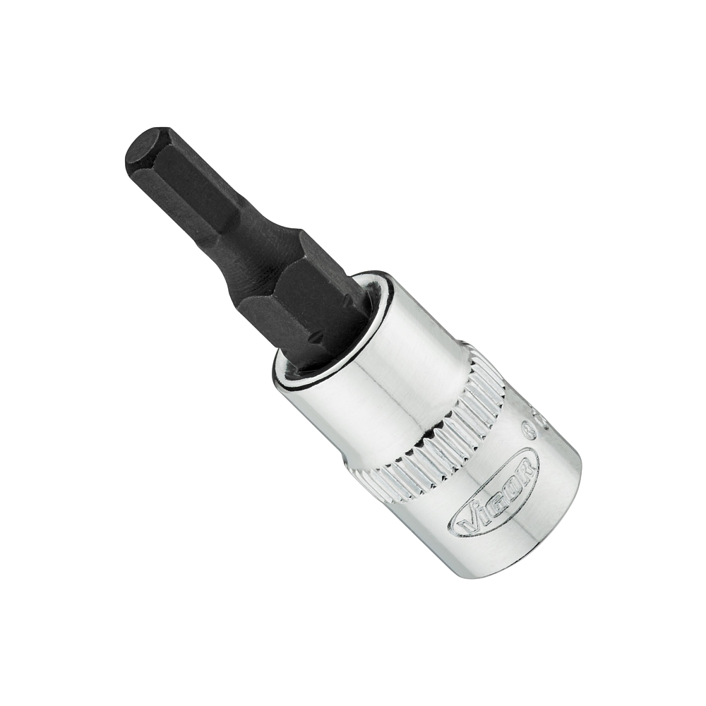 VIGOR N&aacute;strčn&aacute; hlavice ∙ V6020-H4-38 ∙ 1/4 palce (6,3 mm) čtyřhran dut&yacute; ∙ Profil s vnitřn&iacute;m &scaron;estihranem ∙ Velikost 4 mm