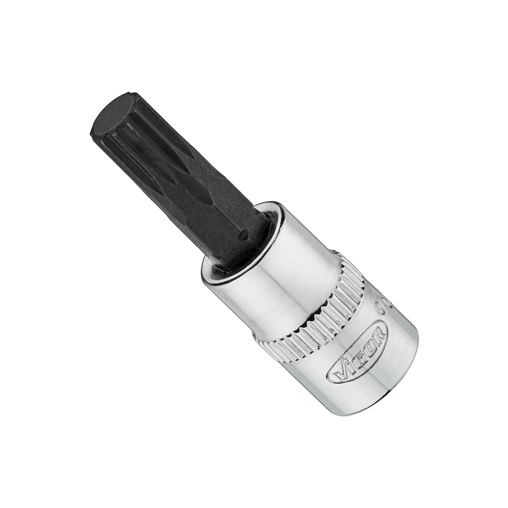 VIGOR N&aacute;strčn&aacute; hlavice ∙ V6020-M7-38 ∙ 1/4 palce (6,3 mm) čtyřhran dut&yacute; ∙ Vnitřn&iacute; ozuben&yacute; profil XZN ∙ Velikost M7