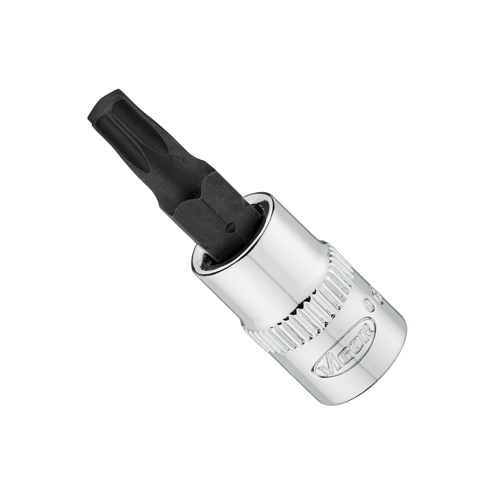 VIGOR N&aacute;strčn&aacute; hlavice ∙ V6020-T27-38 ∙ 1/4 palce (6,3 mm) čtyřhran dut&yacute; ∙ Vnitřn&iacute; profil TORX&reg; ∙ Velikost T27