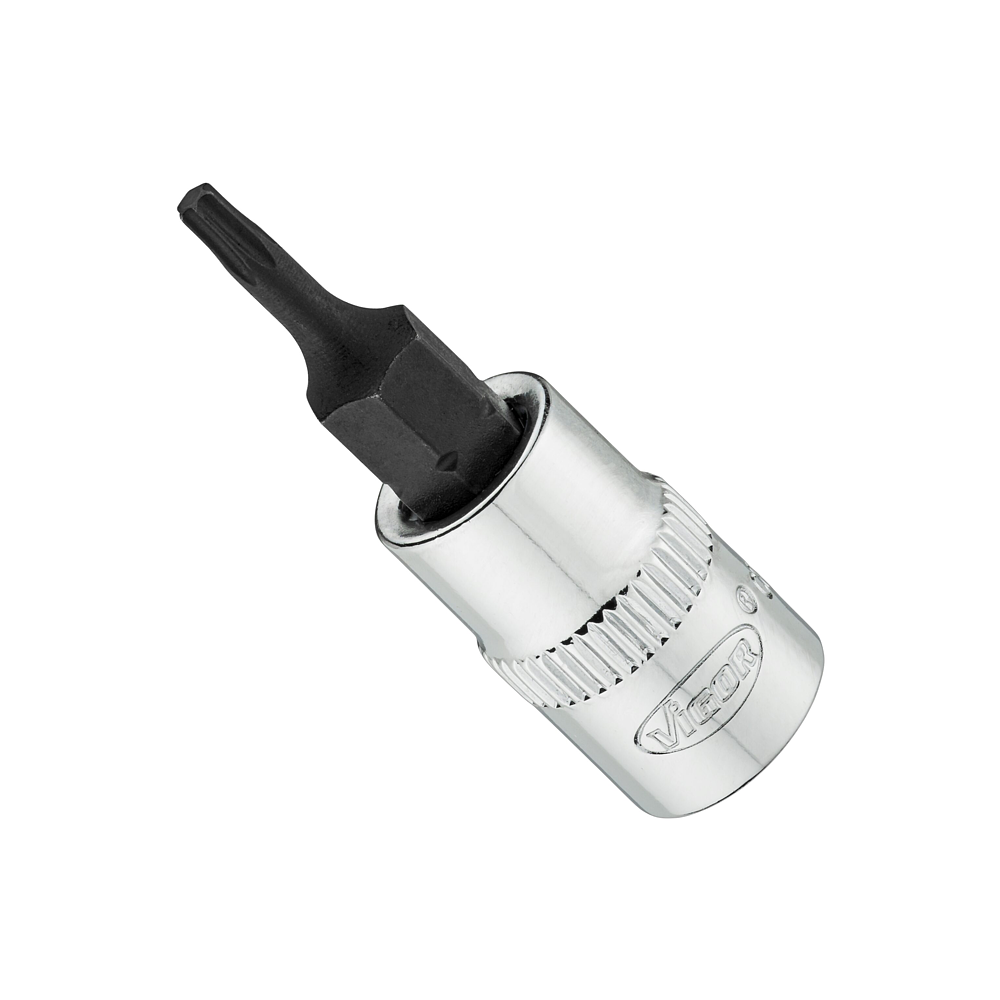 VIGOR N&aacute;strčn&aacute; hlavice ∙ V6020-T8-38 ∙ 1/4 palce (6,3 mm) čtyřhran dut&yacute; ∙ Vnitřn&iacute; profil TORX&reg; ∙ Velikost T8