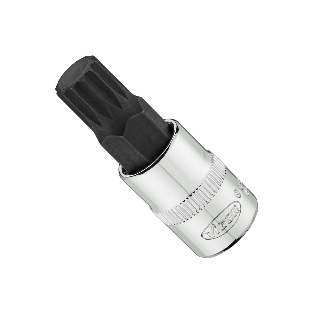 VIGOR N&aacute;strčn&aacute; hlavice ∙ V6021-M12-49 ∙ 3/8 palce (10 mm) čtyřhran dut&yacute; ∙ Vnitřn&iacute; ozuben&yacute; profil XZN ∙ Velikost M12