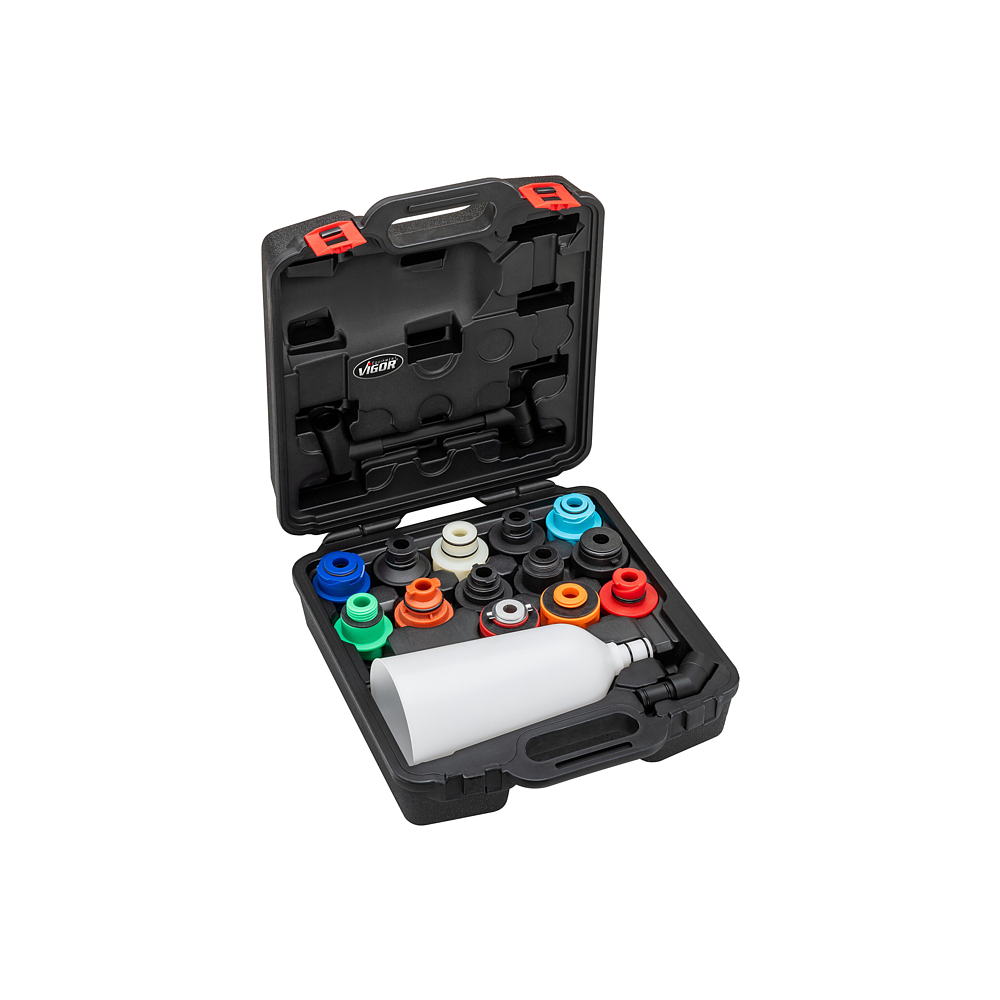 VIGOR Sada nádob k plnění oleje ∙ V6027N ∙ 16-dílný ∙ Počet ks nářadí: 16