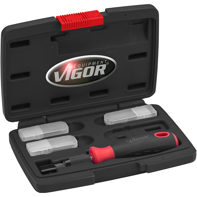 VIGOR Sada škrabek ∙ V6030 ∙ 16-dílný ∙ Počet ks nářadí: 16