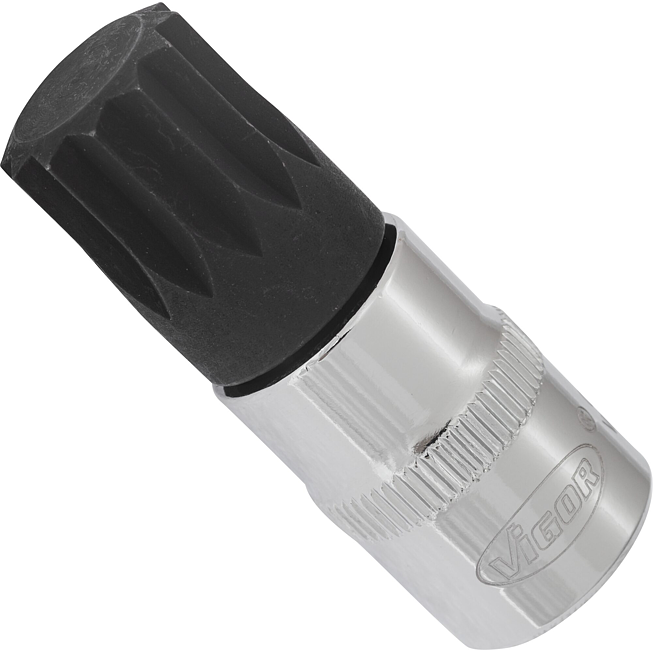 VIGOR Nástrčná hlavice (vnitřní tisícihran) ∙ XZN ∙ V6113 ∙ 3/8 palce (10 mm) čtyřhran dutý ∙ Vnitřní ozubený profil XZN ∙ Velikost M16