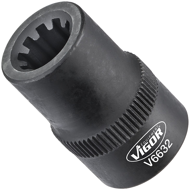 VIGOR Nástrčná hlavice ∙ V6632 ∙ 3/8 palce (10 mm) čtyřhran dutý ∙ Drážkový profil ∙ Velikost 9 mm