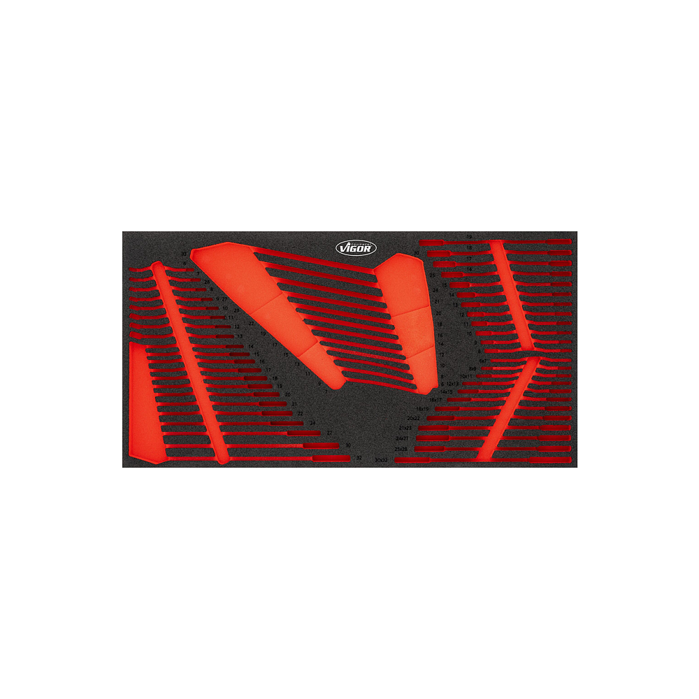VIGOR Vložka pro šroubové klíče ∙ prázdná ∙ Xl ∙ V6650N-L ∙ d x š x v: 750 mm x 393 mm x 35 mm