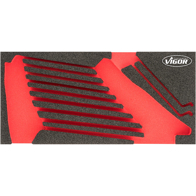 VIGOR Vložka z měkké pěny ∙ prázdná ∙ V6722-L ∙ d x š x v: 393 mm x 188 mm x 35 mm