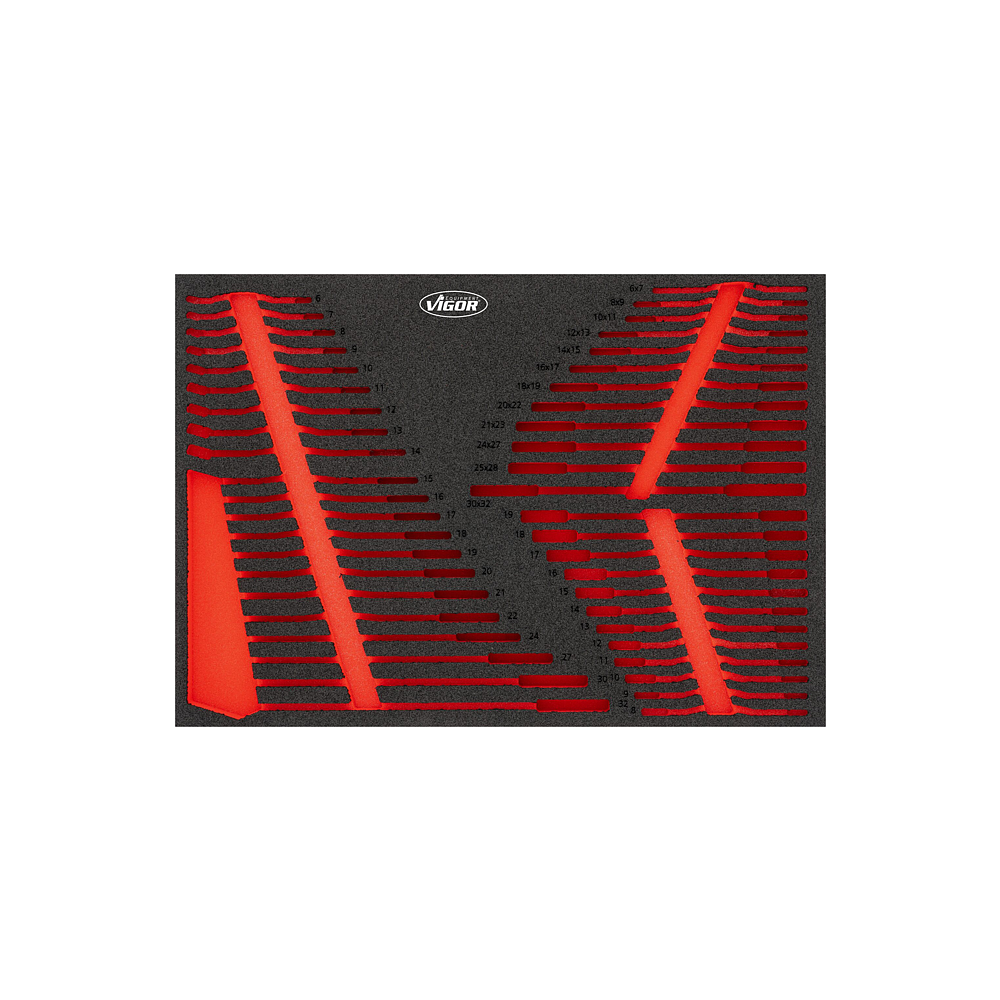 VIGOR Vložka pro šroubové klíče ∙ prázdná ∙ L ∙ V6724N-L ∙ d x š x v: 563 mm x 393 mm x 35 mm