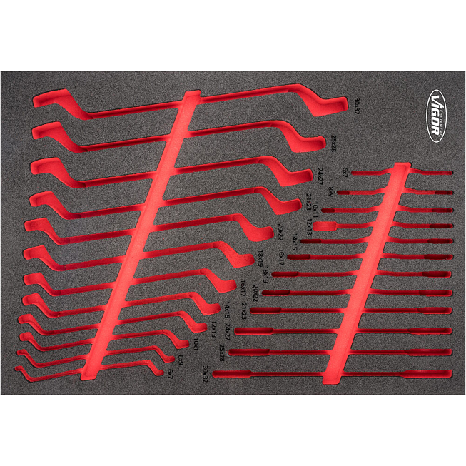 VIGOR Vložka z měkké pěny ∙ prázdná ∙ V6808-L ∙ d x š x v: 563 mm x 393 mm x 35 mm