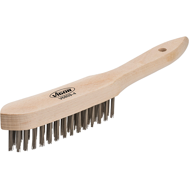 VIGOR Drátěný kartáč ∙ ocel ∙ 4-řadý ∙ V6809-4 ∙ Délka: 150 mm