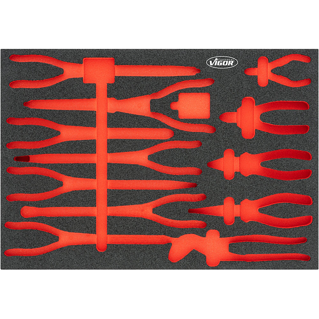 VIGOR Vložka z měkké pěny ∙ prázdná ∙ V6815N-L ∙ d x š x v: 563 mm x 393 mm x 35 mm