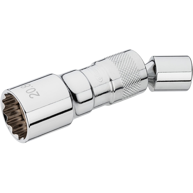 VIGOR  N&aacute;strčn&aacute; hlavice na zapalovac&iacute; sv&iacute;čky ∙ V7002-20.8 ∙ 3/8 palce (10 mm) čtyřhran dut&yacute; ∙ Vněj&scaron;&iacute; profil dvojit&yacute; &scaron;estihran ∙ Velikost 20,8 mm