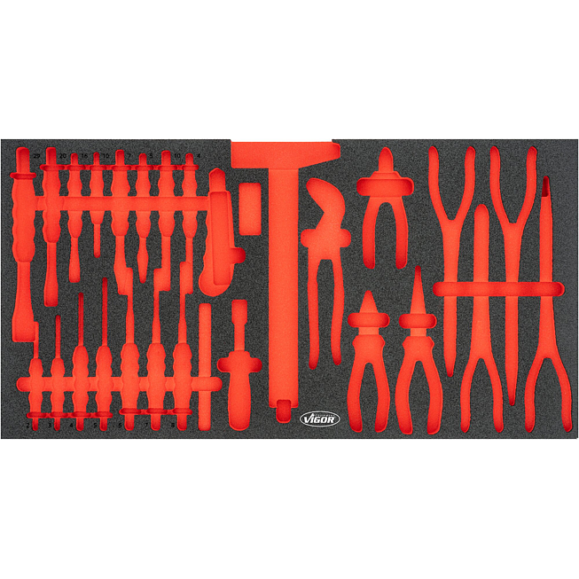 VIGOR Vložka z měkké pěny ∙ prázdná ∙ V7015N-L ∙ d x š x v: 750 mm x 393 mm x 35 mm