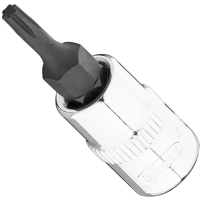 VIGOR T+ nástrčná hlavice ∙ V7037-IP10 ∙ 1/4 palce (6,3 mm) čtyřhran dutý ∙ Vnitřní profil TORX® plus ∙ Velikost T10+