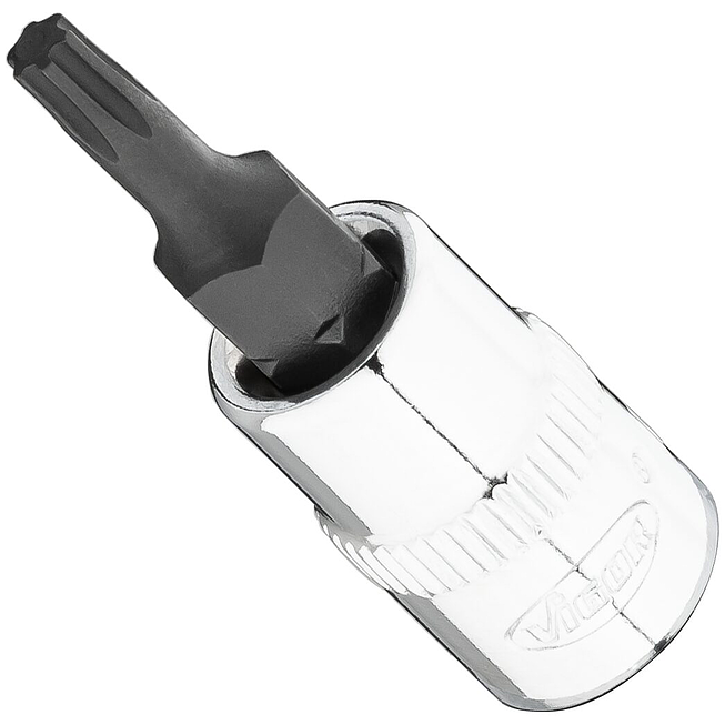 VIGOR T+ nástrčná hlavice ∙ V7037-IP15 ∙ 1/4 palce (6,3 mm) čtyřhran dutý ∙ Vnitřní profil TORX® plus ∙ Velikost T15+