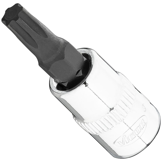 VIGOR T+ nástrčná hlavice ∙ V7037-IP27 ∙ 1/4 palce (6,3 mm) čtyřhran dutý ∙ Vnitřní profil TORX® plus ∙ Velikost T27+