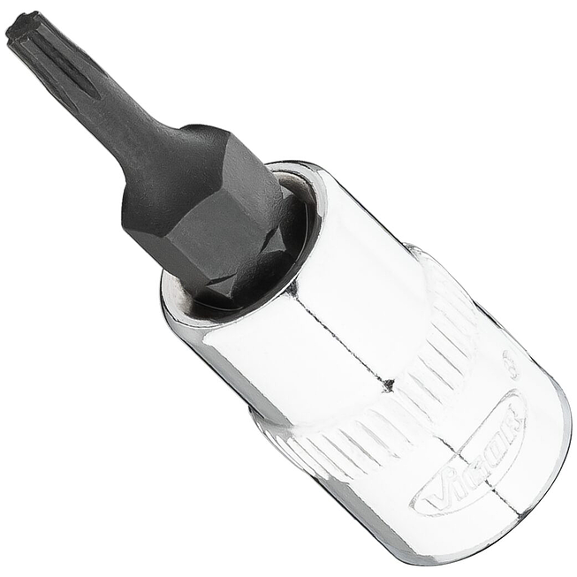 VIGOR T+ nástrčná hlavice ∙ V7037-IP8 ∙ 1/4 palce (6,3 mm) čtyřhran dutý ∙ Vnitřní profil TORX® plus ∙ Velikost T8+