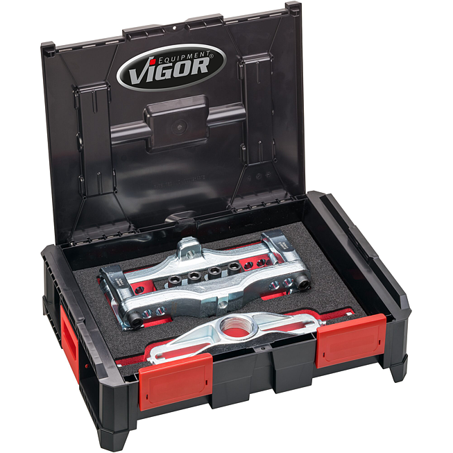 VIGOR Vytlačovací sada pro brzdové kotouče ∙ V7154-4 ∙ 21-dílný ∙ Počet ks nářadí: 21