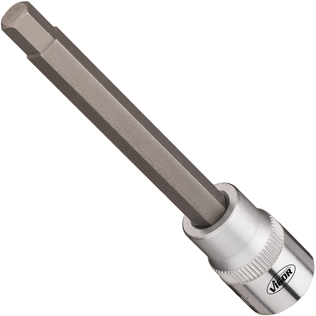 VIGOR Nástrčná hlavice ∙ V7158-6 ∙ 3/8 palce (10 mm) čtyřhran dutý ∙ Profil vnitřní šestihran ∙ Velikost 7 mm