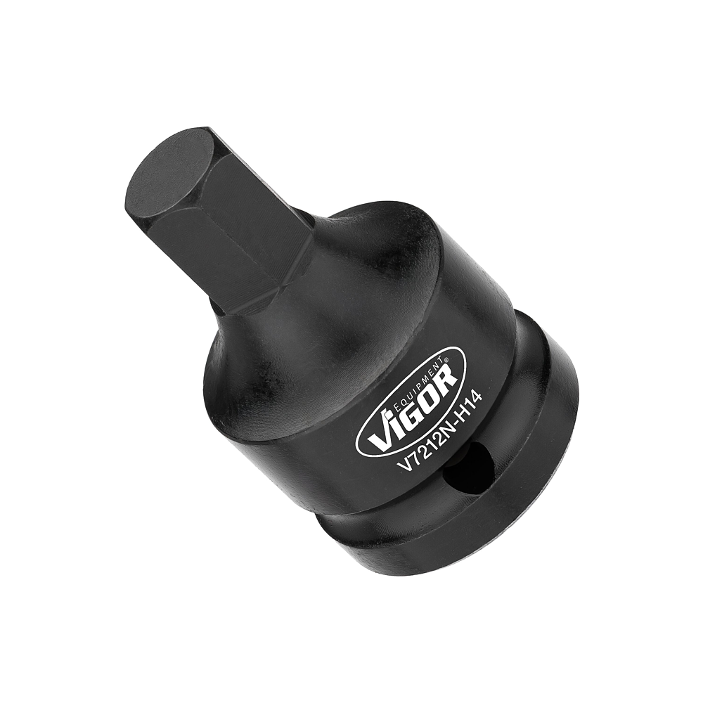 VIGOR R&aacute;zov&yacute; utahov&aacute;k n&aacute;strčn&aacute; hlavice ∙ V7212N-H14 ∙ 3/4 palce (20 mm) čtyřhran dut&yacute; ∙ Profil vněj&scaron;&iacute; &scaron;estihran, Profil vněj&scaron;&iacute; dvojit&yacute; &scaron;estihran ∙ Velikost 14 mm