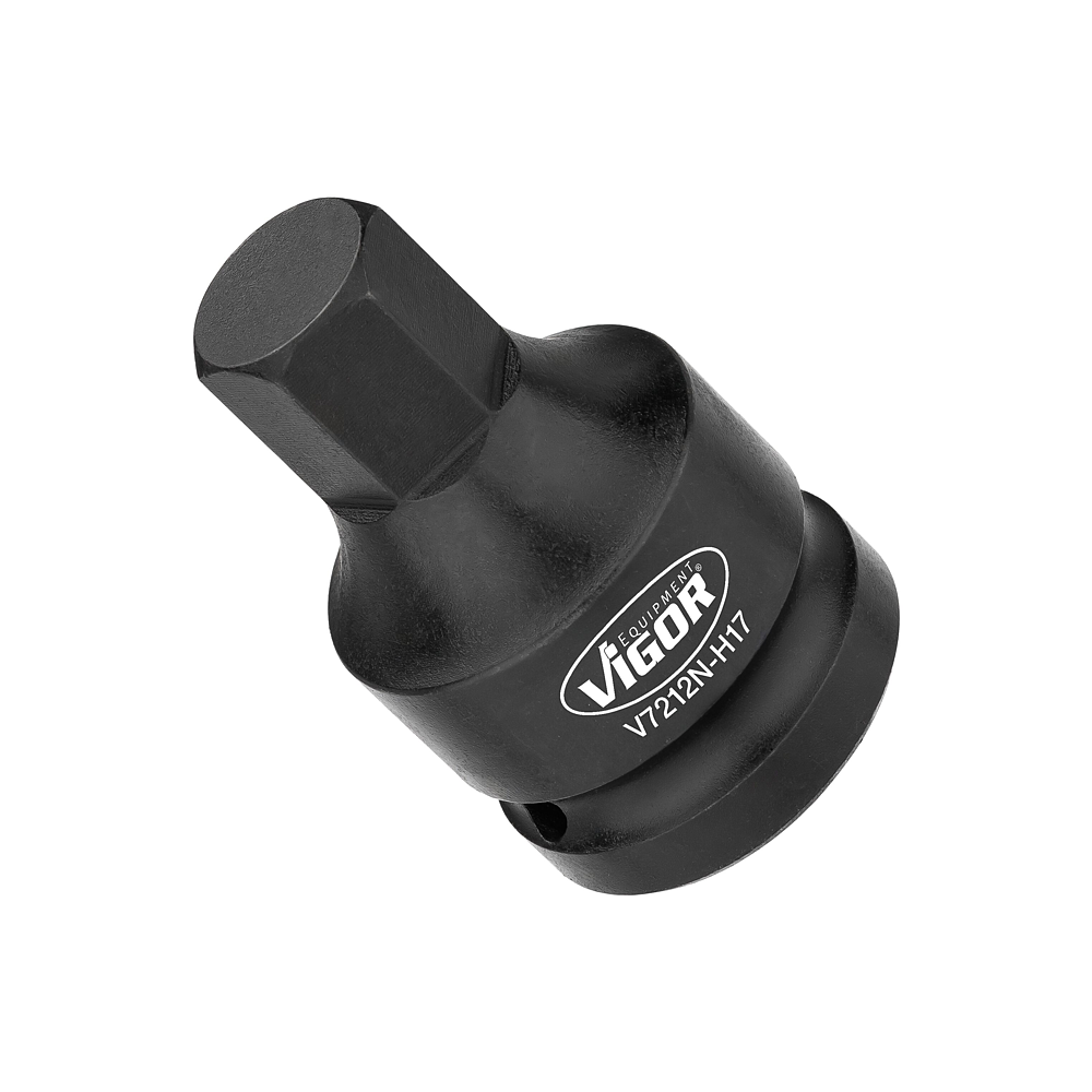 VIGOR R&aacute;zov&yacute; utahov&aacute;k n&aacute;strčn&aacute; hlavice ∙ V7212N-H17 ∙ 3/4 palce (20 mm) čtyřhran dut&yacute; ∙ Profil vněj&scaron;&iacute; &scaron;estihran, Profil vněj&scaron;&iacute; dvojit&yacute; &scaron;estihran ∙ Velikost 17 mm