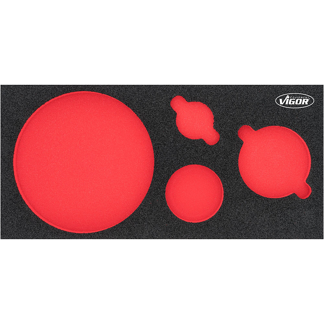 VIGOR Vložka z měkké pěny ∙ prázdná ∙ V7263-L ∙ d x š x v: 393 mm x 282 mm x 35 mm