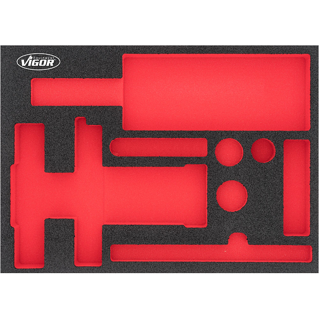 VIGOR Vložka z měkké pěny ∙ prázdná ∙ V7265-L ∙ d x š x v: 393 mm x 282 mm x 35 mm