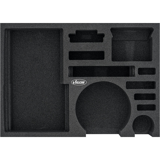 VIGOR Vložka z měkké pěny ∙ prázdná ∙ V7273-L ∙ d x š x v: 393 mm x 282 mm x 35 mm