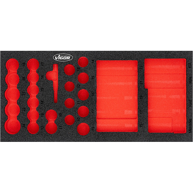 VIGOR Vložka z měkk&eacute; pěny ∙ pr&aacute;zdn&aacute; ∙ V7324-L ∙ d x &scaron; x v: 393 mm x 188 mm x 35 mm