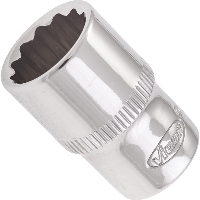 VIGOR Nástrčná hlavice dvojitý šestihran ∙ V7514-11 ∙ 1/4 palce (6,3 mm) čtyřhran dutý ∙ Vnější dvojitý šestihran profil ∙ Velikost 11 mm