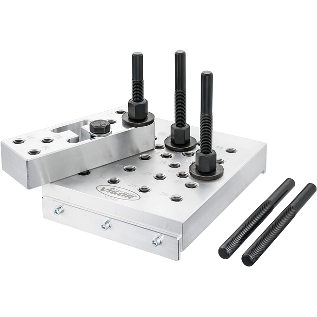 VIGOR Univerzální lisovací podložka ∙ V7525 ∙ 17-dílný ∙ Počet ks nářadí: 17