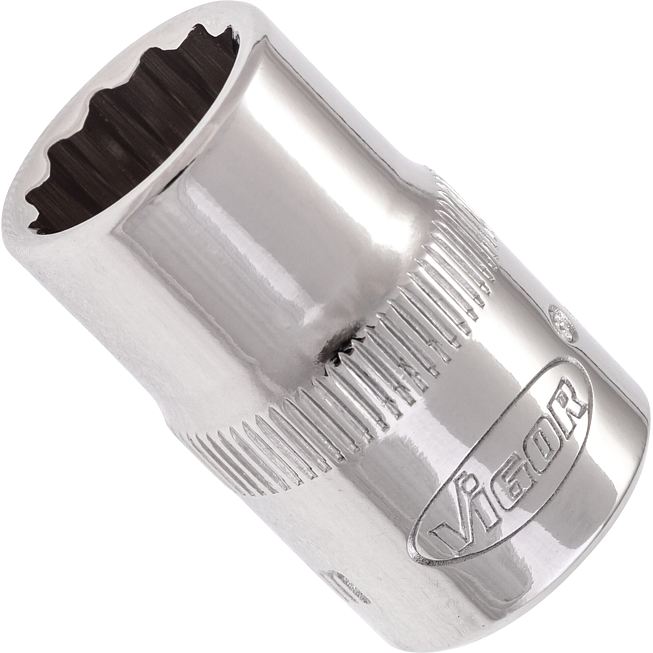 VIGOR Nástrčná hlavice dvojitý šestihran ∙ V7538-11 ∙ 3/8 palce (10 mm) čtyřhran dutý ∙ Vnější dvojitý šestihran profil ∙ Velikost 11 mm