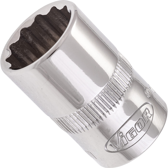 VIGOR Nástrčná hlavice dvojitý šestihran ∙ V7538-13 ∙ 3/8 palce (10 mm) čtyřhran dutý ∙ Vnější dvojitý šestihran profil ∙ Velikost 13 mm