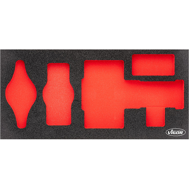 VIGOR Vložka z měkké pěny ∙ prázdná ∙ V7724-L ∙ d x š x v: 393 mm x 188 mm x 35 mm