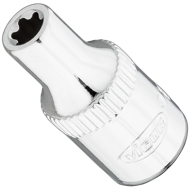 VIGOR T+ nástrčná hlavice ∙ V7920-EP5 ∙ 1/4 palce (6,3 mm) čtyřhran dutý ∙ Vnější profil TORX® plus ∙ Velikost E5+
