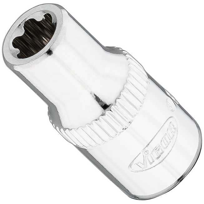 VIGOR T+ nástrčná hlavice ∙ V7920-EP7 ∙ 1/4 palce (6,3 mm) čtyřhran dutý ∙ Vnější profil TORX® plus ∙ Velikost E7+
